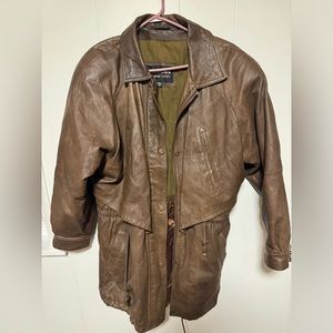 Unisex leather jacket size M